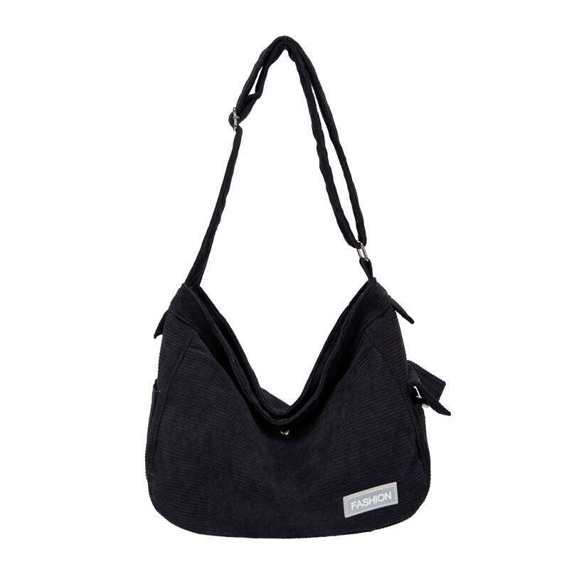 Corduroy Women's Summer Large Capacity New Casual Crossbody High-End And Versatile Canvas Dumpg Bag, Fashionable Quality Classic B3