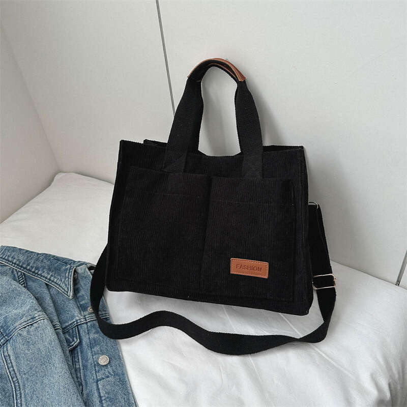 Tote Bag For Women, Large Capacity, New Canvas Shoulder Casual Korean Version, Carrying Crossbody Commuting Bag, Fashionable Quality, Classic B2