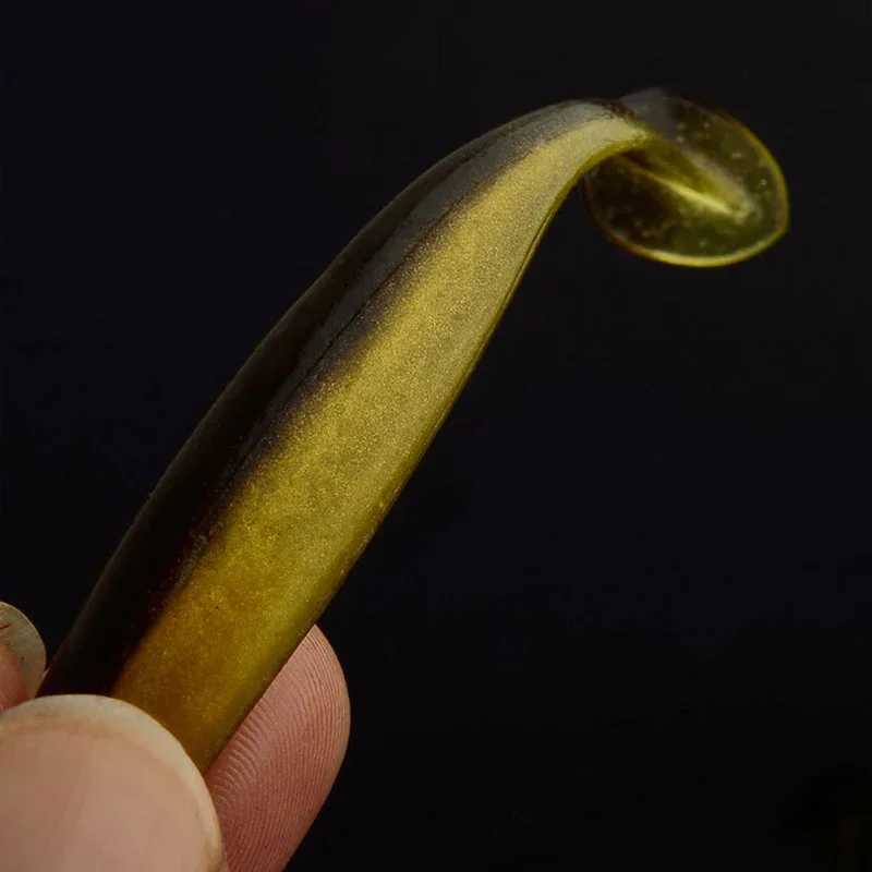 10pcs Soft Lures Bait 55mm 63mm 70mm 90mm Tail Jigging Wobbrs Fishing Lure Tack Bass Pike Aritificial Silicone SwimbaitXJ241128