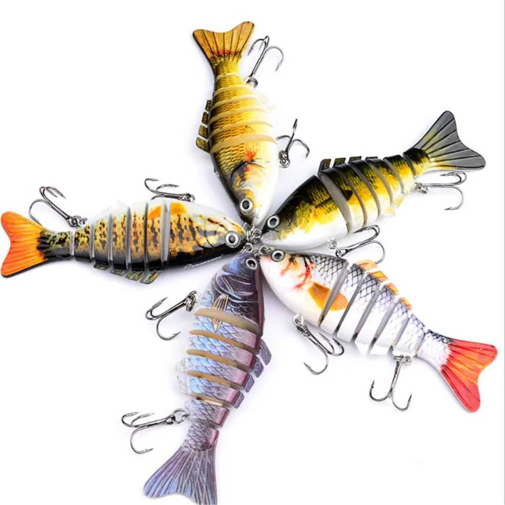 1PCS Jointed Multi Sections Fishing Lure 10cm 15.5g Wobbr Crankbait Artificial Hard Bait Swimbait Trolling Carp Fishing TackXJ241128