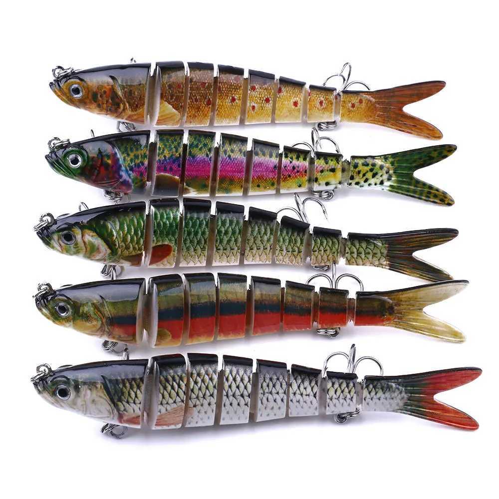 13.7cm 27g Sinking Wobbrs 8 Segments Fishing Lures Multi Jointed Swimbait Hard Bait Fishing Tack For Bass Isca CrankbaitXJ241128
