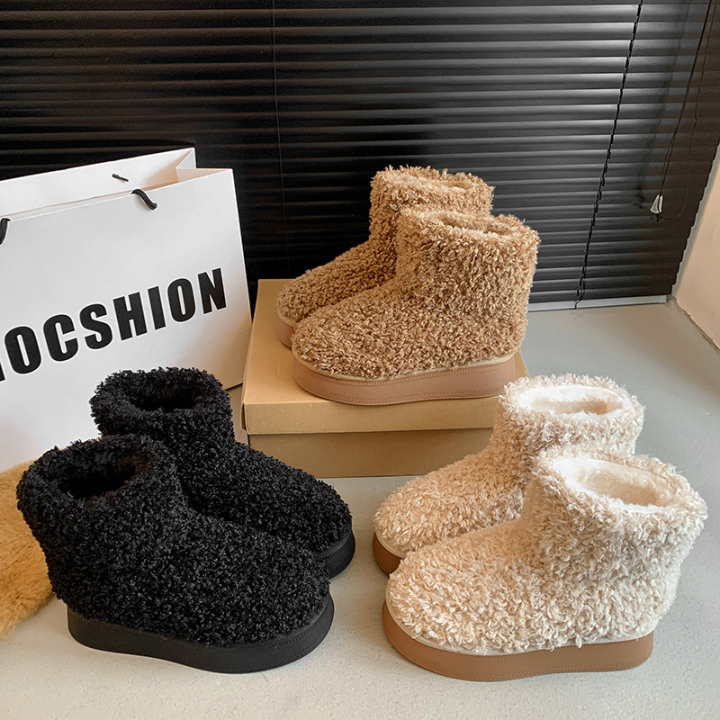 2025 free shipping boots snow winter womens boots shoes boot mens booties autumn winter warm boots fashion lotus black