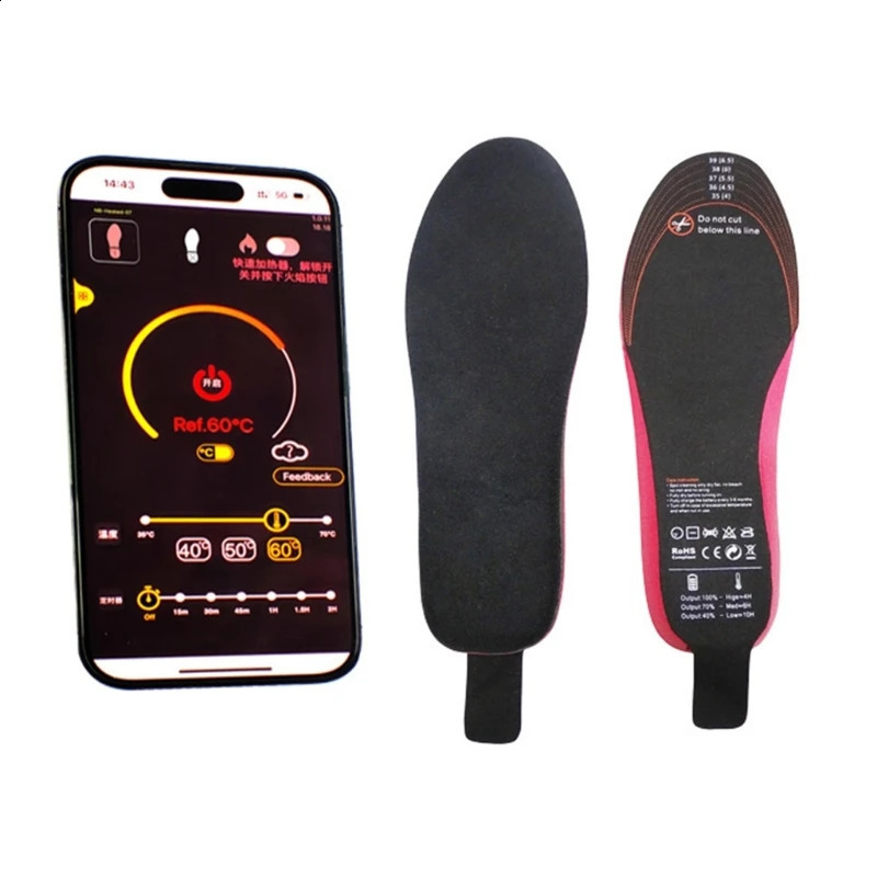 Electric Heated Insoles for Men and Women Unisex Shoe Pad Washable and Cuttable Foot Warmer for Outdoor Sports Winter 241205
