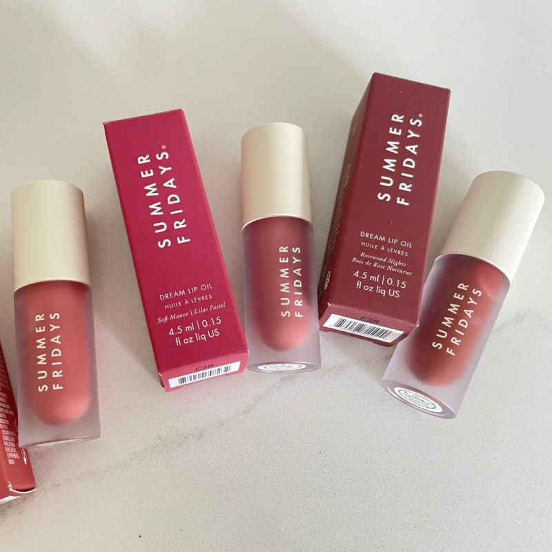 New Wholesale Summer Fridays Dream Oil Pink Cloud 45g Lipgloss Liquid Lipstick Moisturize Smooth Makeup Lips Glaze Butter Lip Balm Dreams 4 Color CL25