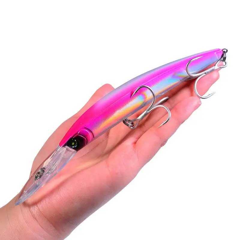 1pcs Fishing Minnow Lures Hard Bait 7-17cm/27.31g Crankbaits Tack Bass 2/0# Hook Fishing LuresXJ241128