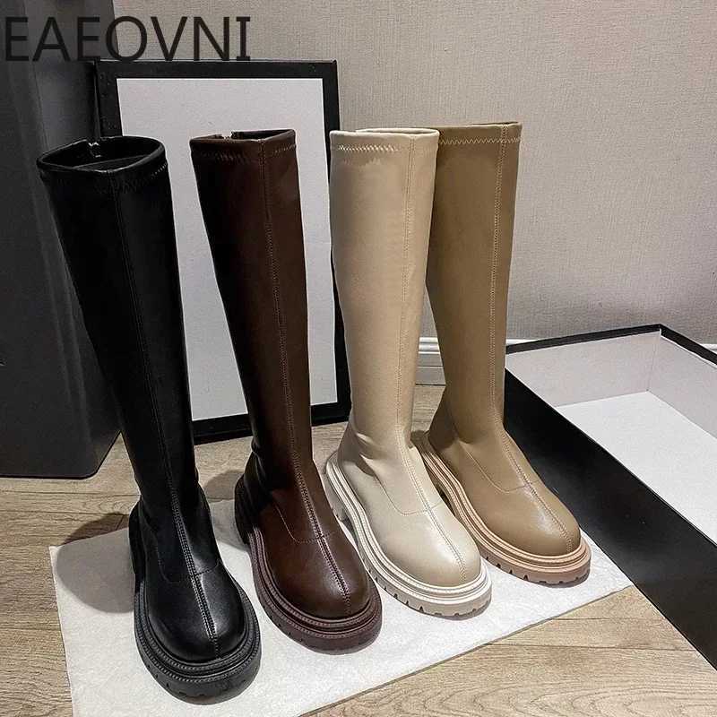 High Quality Autumn and Winter Warm Flat Shoes Warm Lg Boots High Quality Soft Leather Womens Knight Boots Casual High Knee Boots T241206