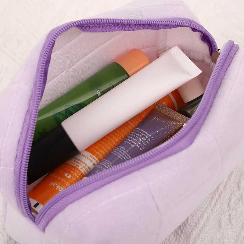 1pc Pink Blue Pillow Design Cosmetic Bag for Women Girl Makeup Brush Storage Pouch Large-capacity Student Storage Pencil CaseXJ241206