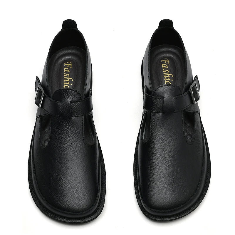 Outdoor Male Genuine Leather Walking Footwear Arrival Men Stylish Loafers Slip on Boat Shoes Handmade Mens Casual Shoes 241206