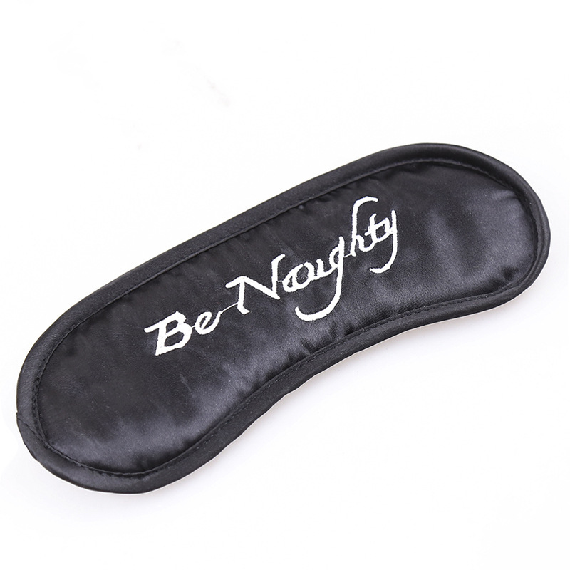 SM Adult Game Masked Eye Covering Toy Color Ding Cloth with Letter Black Eye Mask Training Female Sex Toys