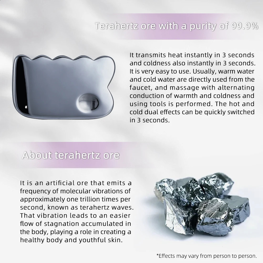 Terahertz Gua Sha Massage Tools Natural Jade Gua Sha Massager Gouache Scraper Stone Neck Body Hydrotherapy Beauty Scraper 241206