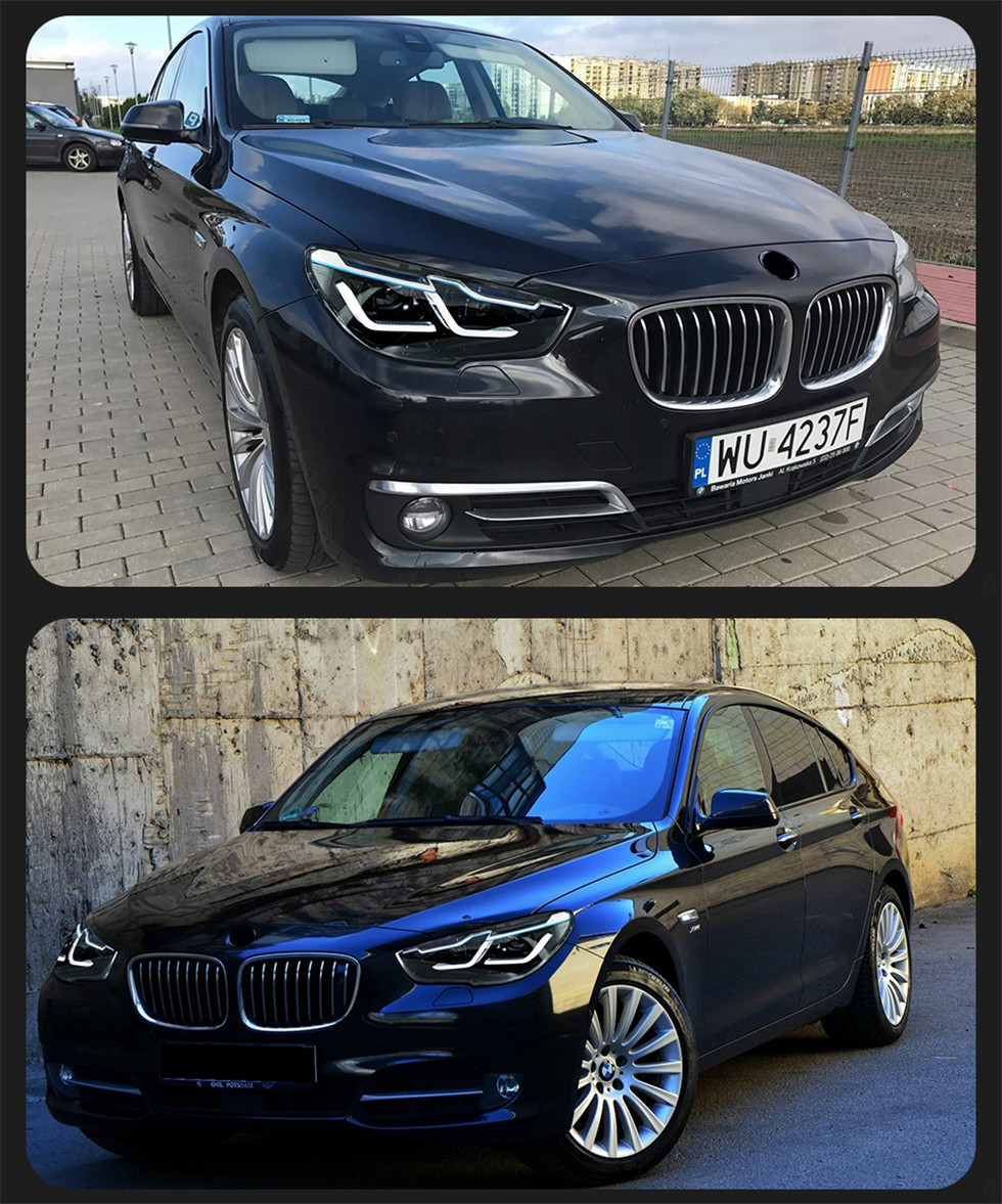 Headlight Assembly For BMW F07 5 Series GT 5GT LED Angel Eye DRL Hid Head Lamp Bi Xenon Headlights