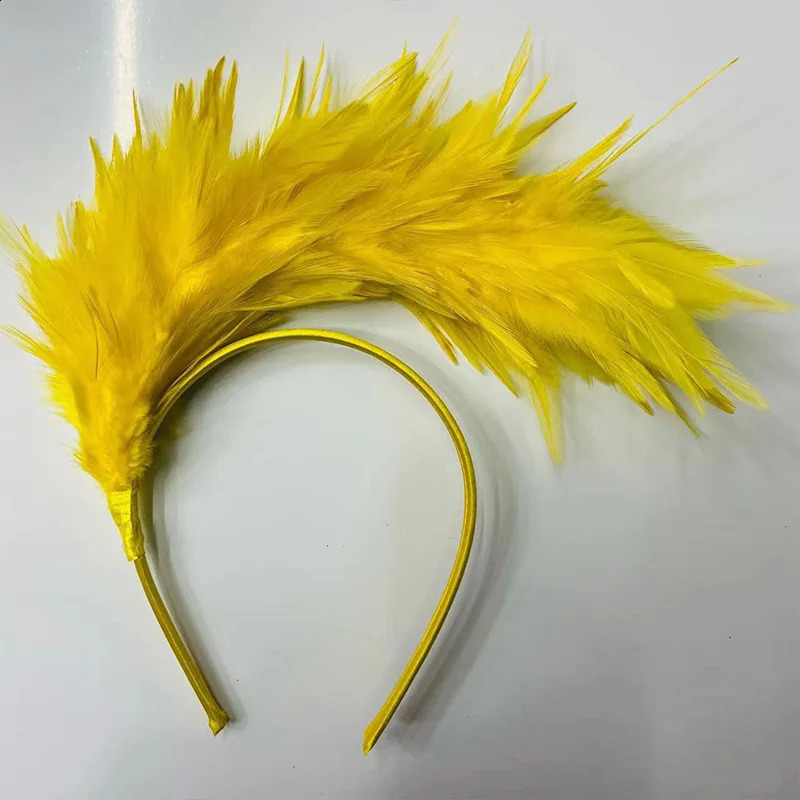 Women Feather Headband Headpiece Perform Halloween Headwear Party Headdress Hair Hoop Ornament 241122