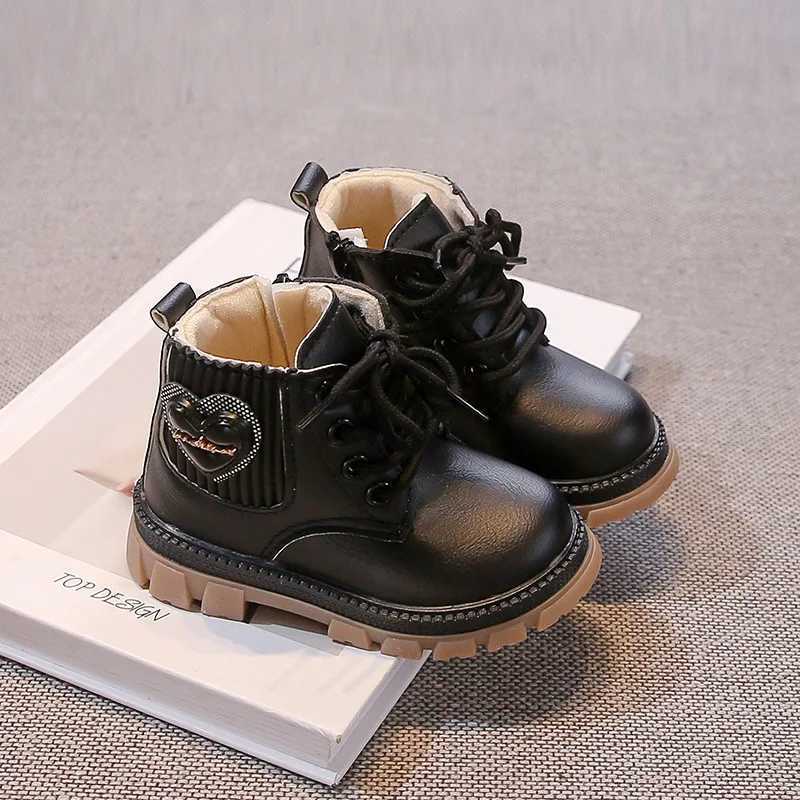 New Girl Shoe Autumn Fashion Girl Boots Versatile Trend Child Shoes Soft Sole Comfort Winter Boot Daily Princess Ankle BootsXJ241206