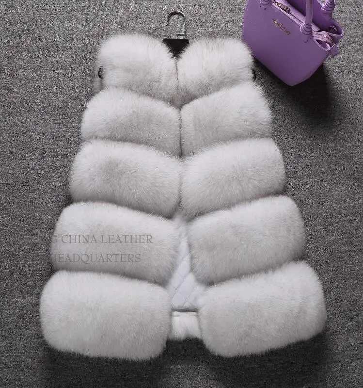 New Design 2017 Fashion Winter Women Fur Vest real Fur Vests Woman Fe Fur Coat Jacket Fe Ladies Fur Coats Size S-XXXXJ241206