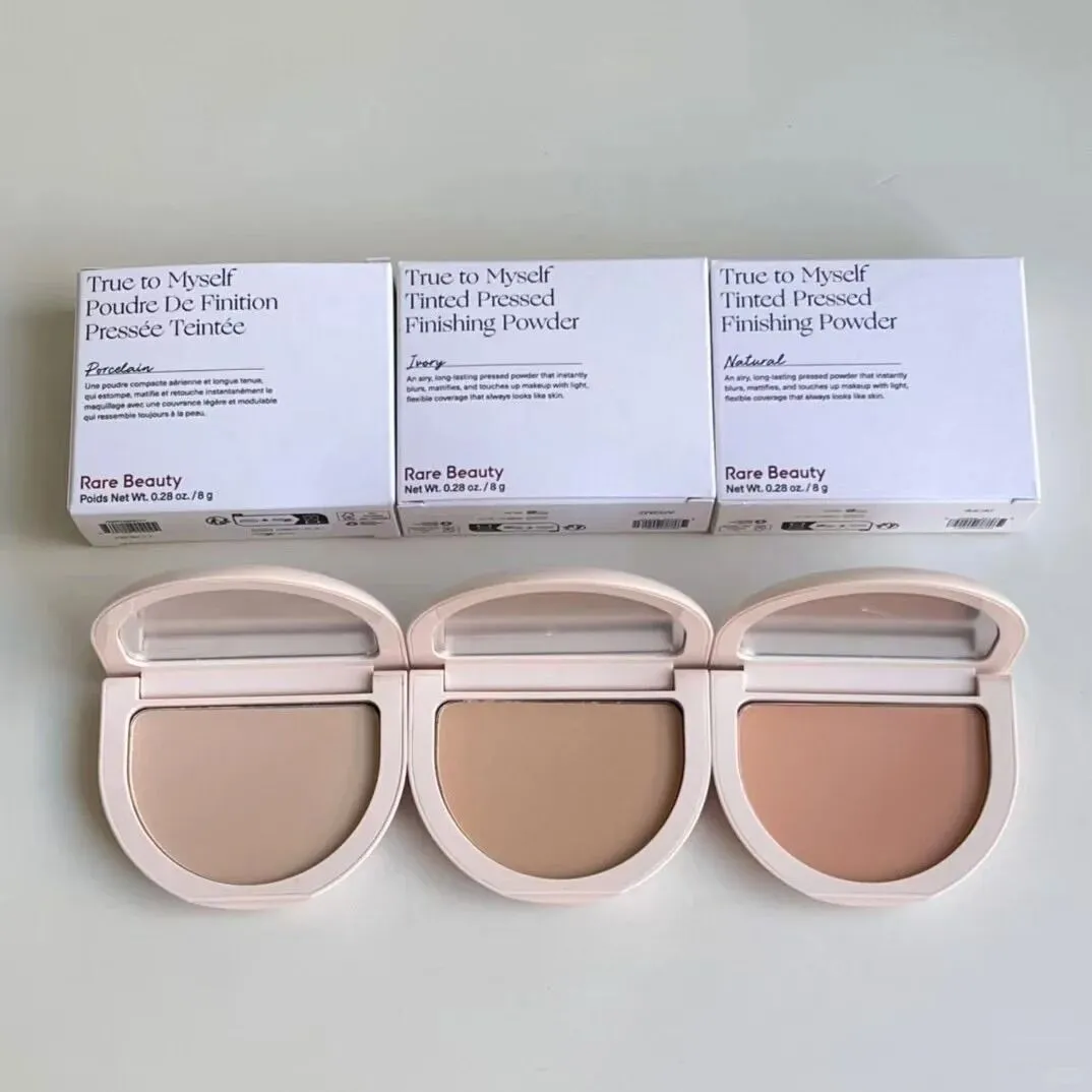 2pcs Makeup Rare Beauty Pressed Powder 8g Porcelain Ivory Natural 3 Colors Face Powder Concealer Oil-control Foundation Selena Cosmetics High Quality Free Shipping