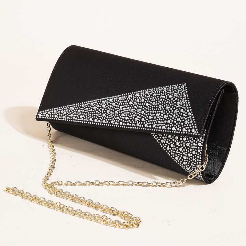Clutch Bag New Minimalist and Fashionable Versatile Handbag with Rhinestones and Hot Diamonds Elegant Dress Evening Banquet Socialite Banquet Bag 2409