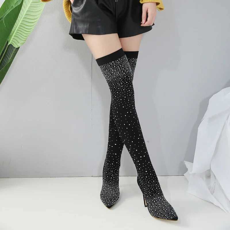 High Quality Wan Shoes Trend Fi Design Wens Boots Rhine River Shiny High H Sexy Fashion Lg Tube Wens Boots Botas T241206