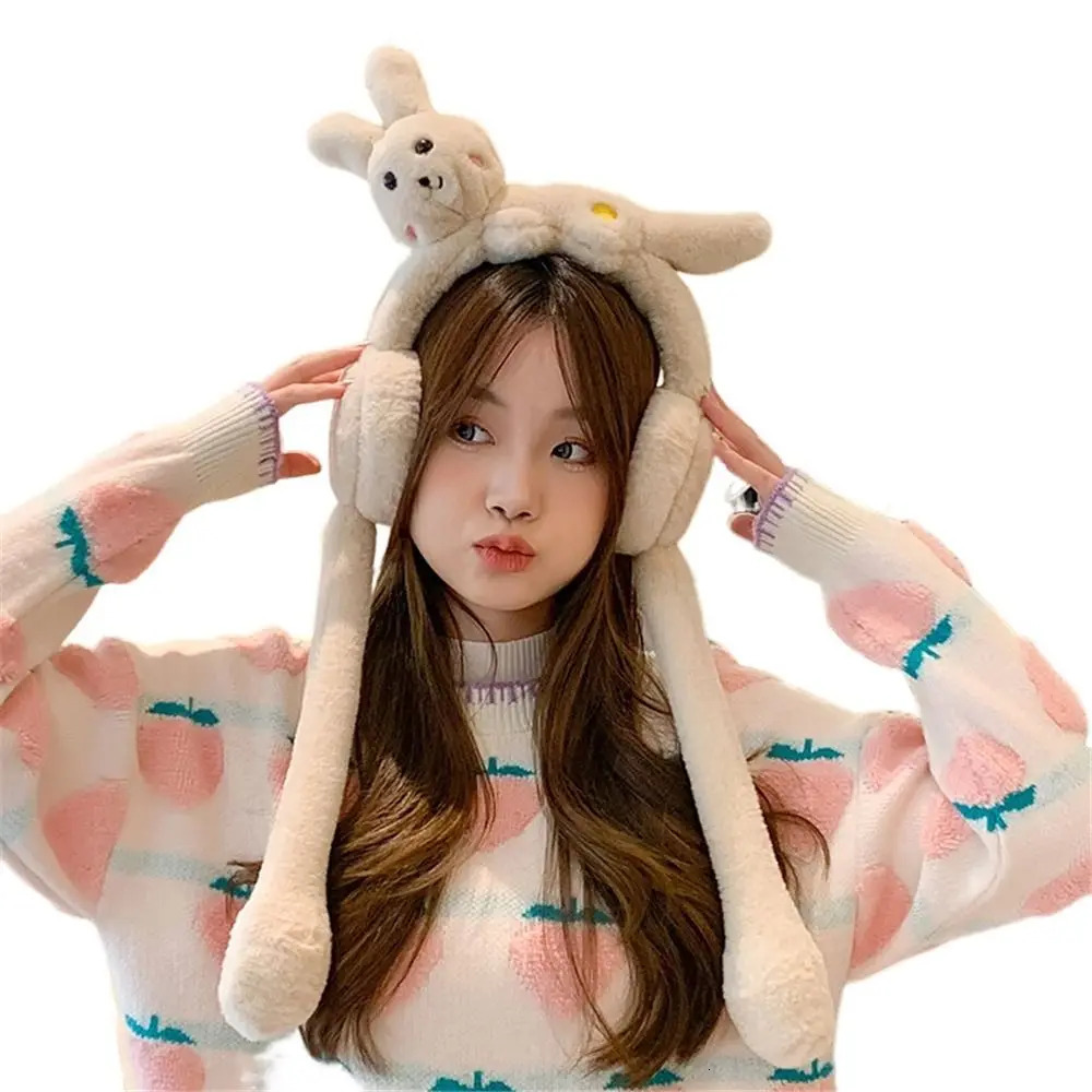 Winter Warm Fur Earrings Rabbit/Dinosaur Role Playing Earrings and Mobile Jumping Earrings Outdoor Cold Weather 241205