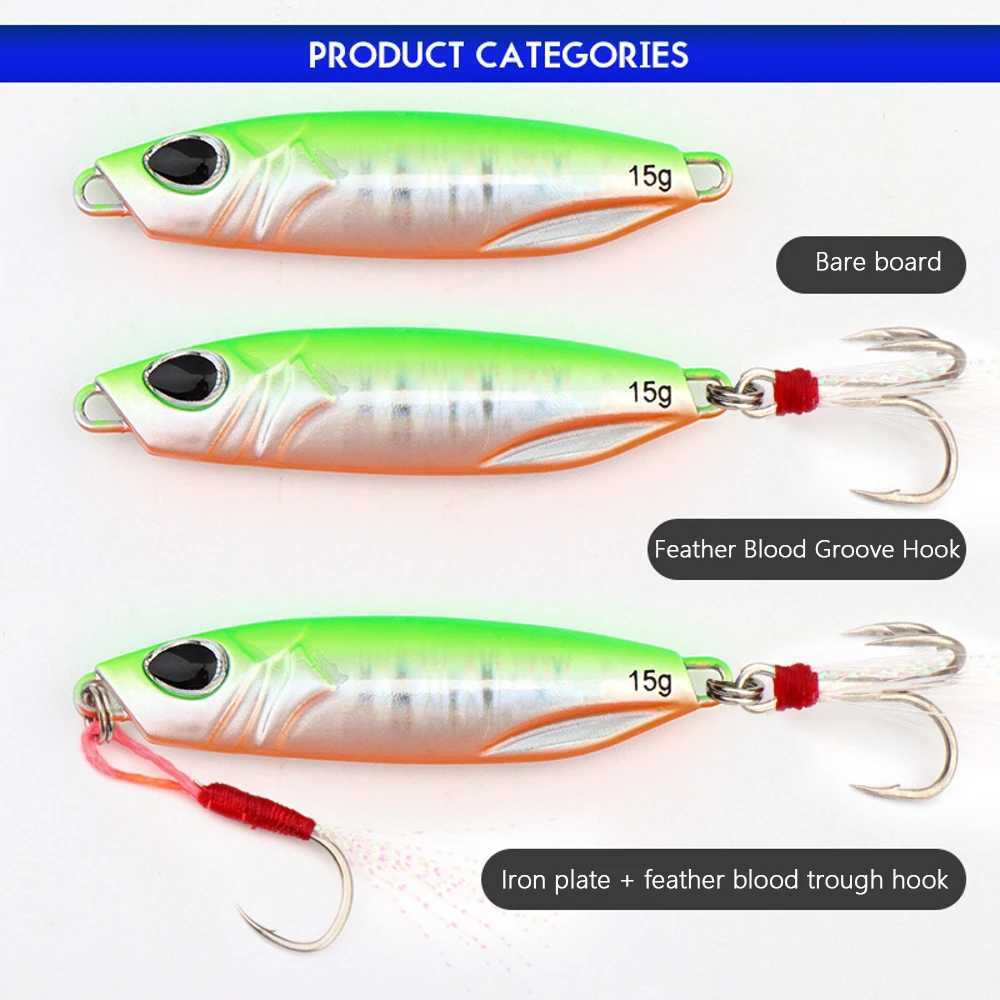 Jigs Sea Fishing Metal Jig Spoon 10G 15G 20G 30G Shore Casting Jigging ad Fish Sea Bass Fishing Micro Jig Slow JiggingXJ241128