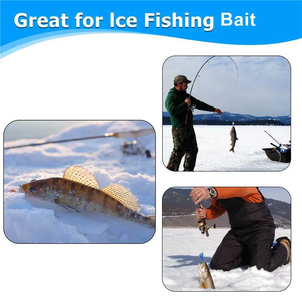 36/60/72/84Pcs Winter Ice Fishing Hook Glow ice jig bait 1.2-2.6g Jigging Fishing lure ice jigs for crappie panfish fishing gearXJ241128