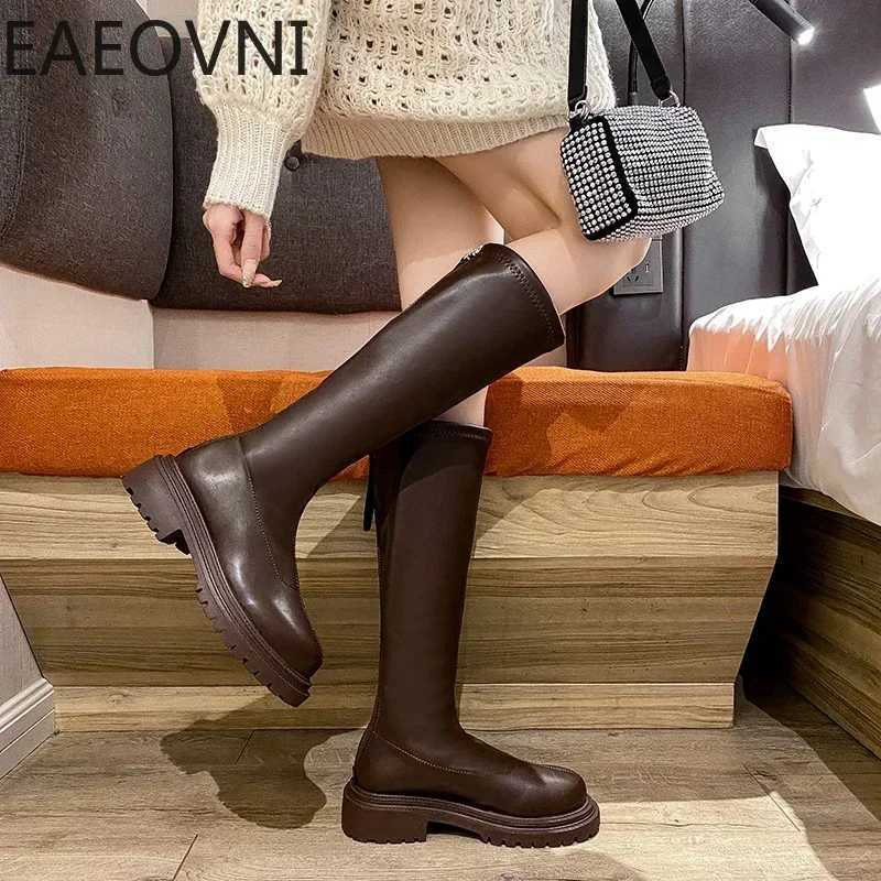 High Quality Autumn and Winter Warm Flat Shoes Warm Lg Boots High Quality Soft Leather Womens Knight Boots Casual High Knee Boots T241206