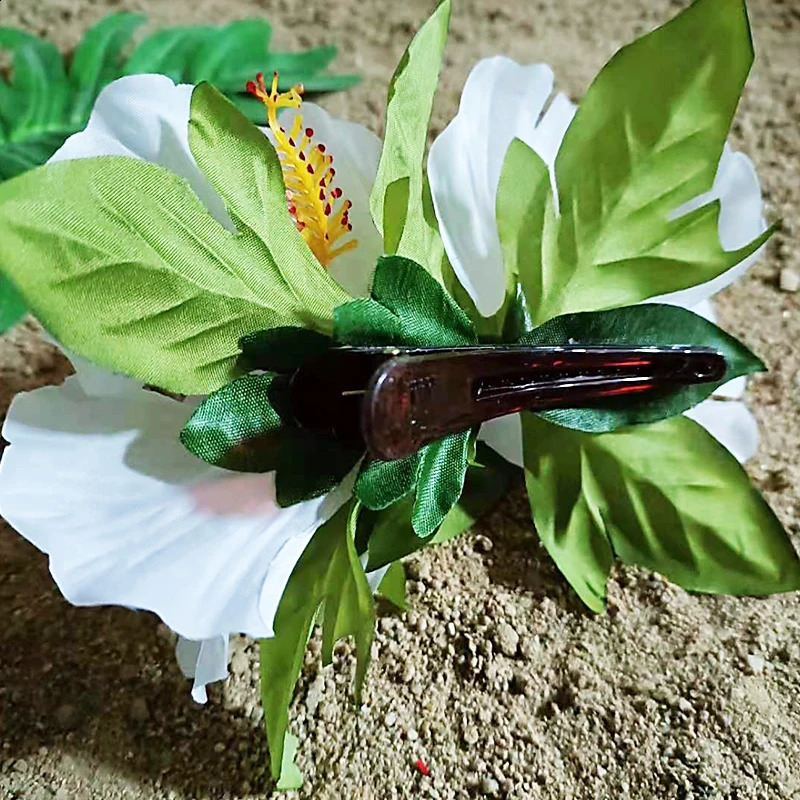 Artificial silk hibiscus Hawaiian flower hair clip 16cm female accessories hibiscus novel trend KN-hc018 241205