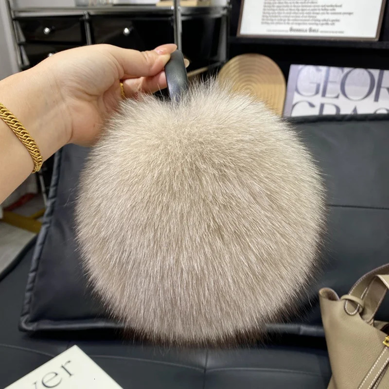 Big real fox fur earmuffs for women cute and warm earmuffs winter accessories 241205