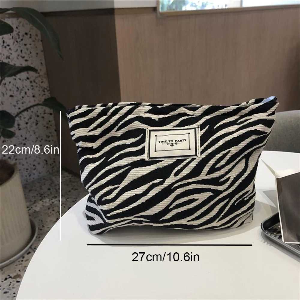 Fi leopard print zebra print makeup bag w bag womens handbag hand-held bag cvenient large capacity storage bag-llXJ241206