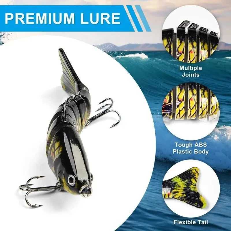 3PCS/Box Fishing Wobbr Lifelike 7 Segment Swimbait Crankbait Hard Bait Slow 10cm/15g Isca Artificial Lures Fishing TackXJ241128