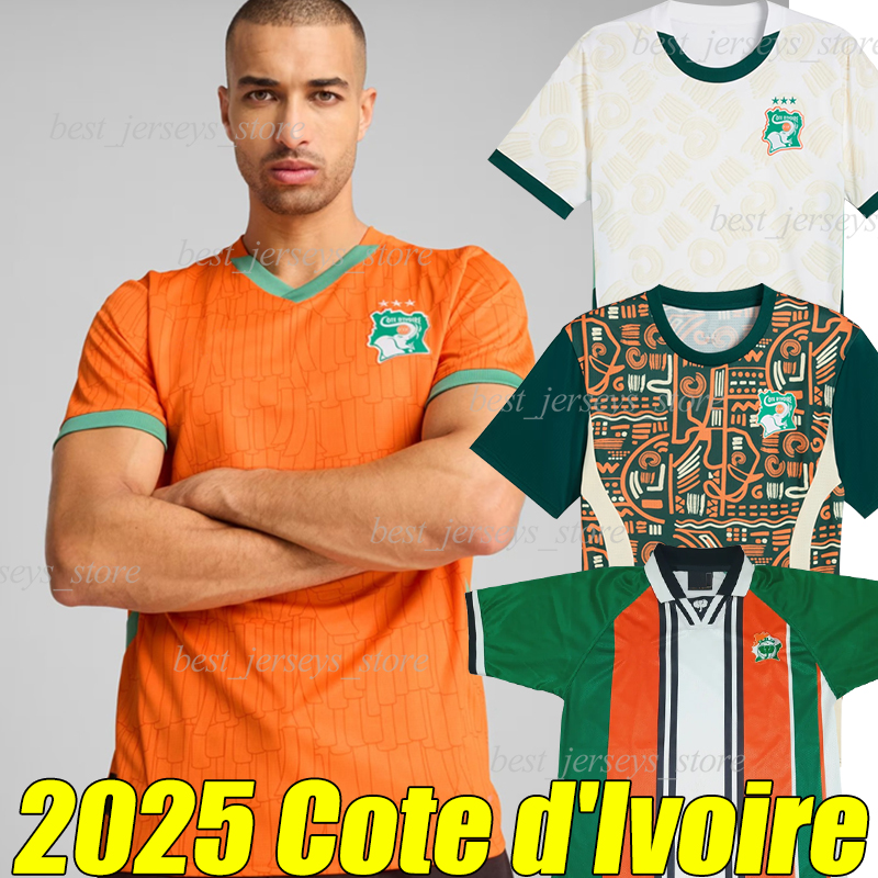 4XL 2025 Cote d Ivoire FtblCulture soccer jerseys KESSIE FOFANA KOSSOUNOU HALLER PEPE DIOMAND SINGO NDICKA BOGA fans player version retro football shirts 2000 01