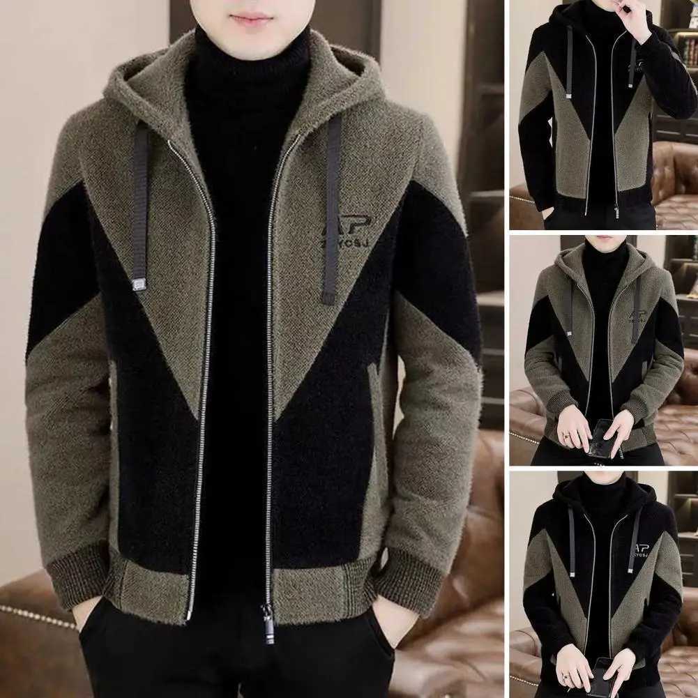 2024 Autumn Winter Wool Blends Jacket Men Thick warm Casual Business Trench Coat Slim Short Streetwear Overcoat Social ClothingXJ241206