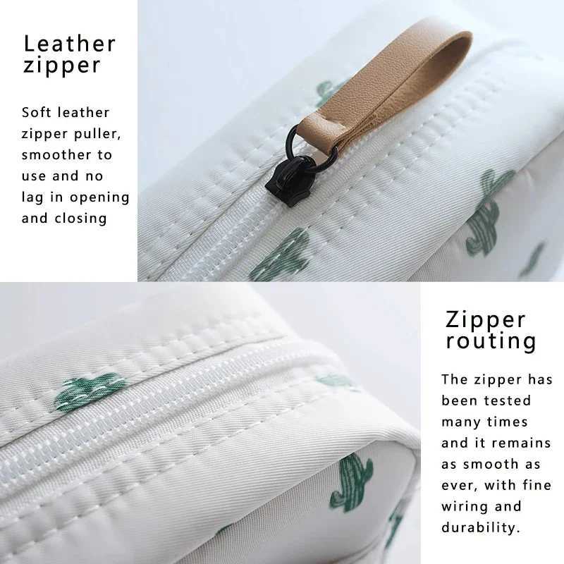 1PC Mini Cosmetic Bag Flamingo Solid Color Travel Toiletry Storage Bag Cactus Beauty Makeup Bag Organizer for Women Makeup PouchXJ241206