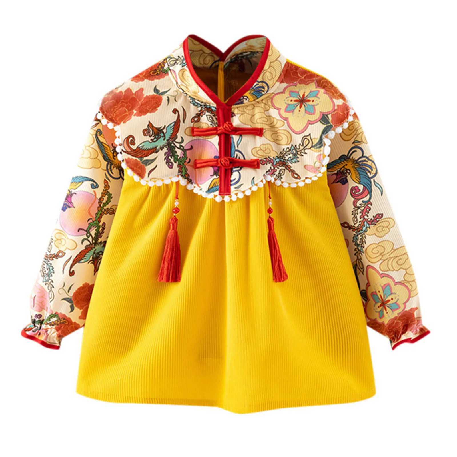 Casual Dresses Hotsale Kids Chinese New Year Dress Lace DressXJ241206