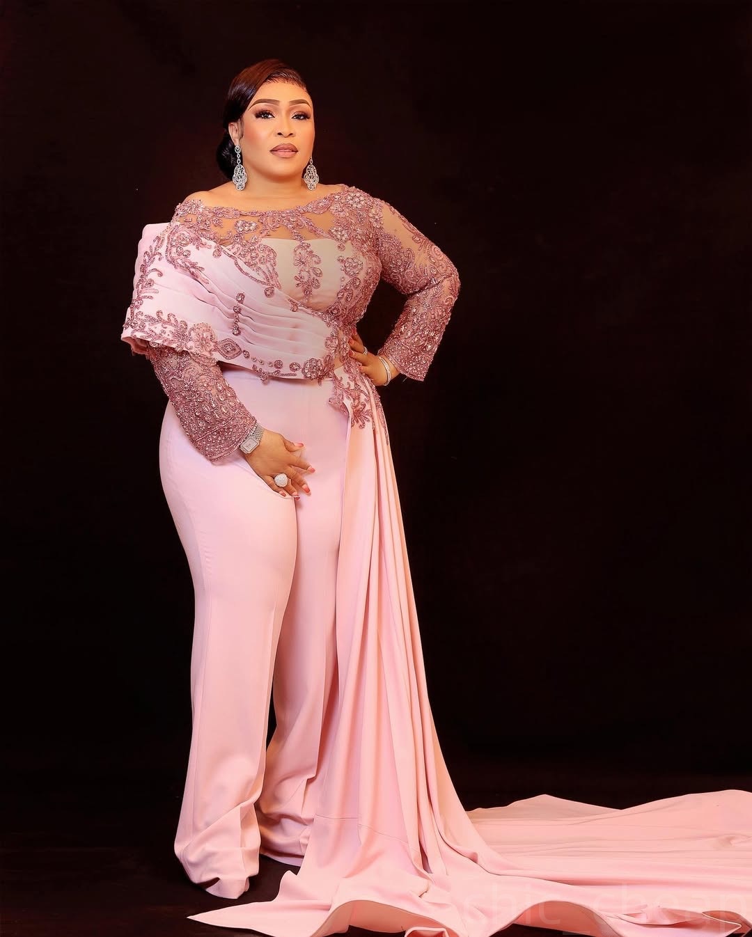 Pink Mermaid Prom Jumpsuits Dresses 2025 Beaded Crystals Lace Satin Evening Formal Party Second Birthday Engagement Gowns Plus Size Dress For Special 