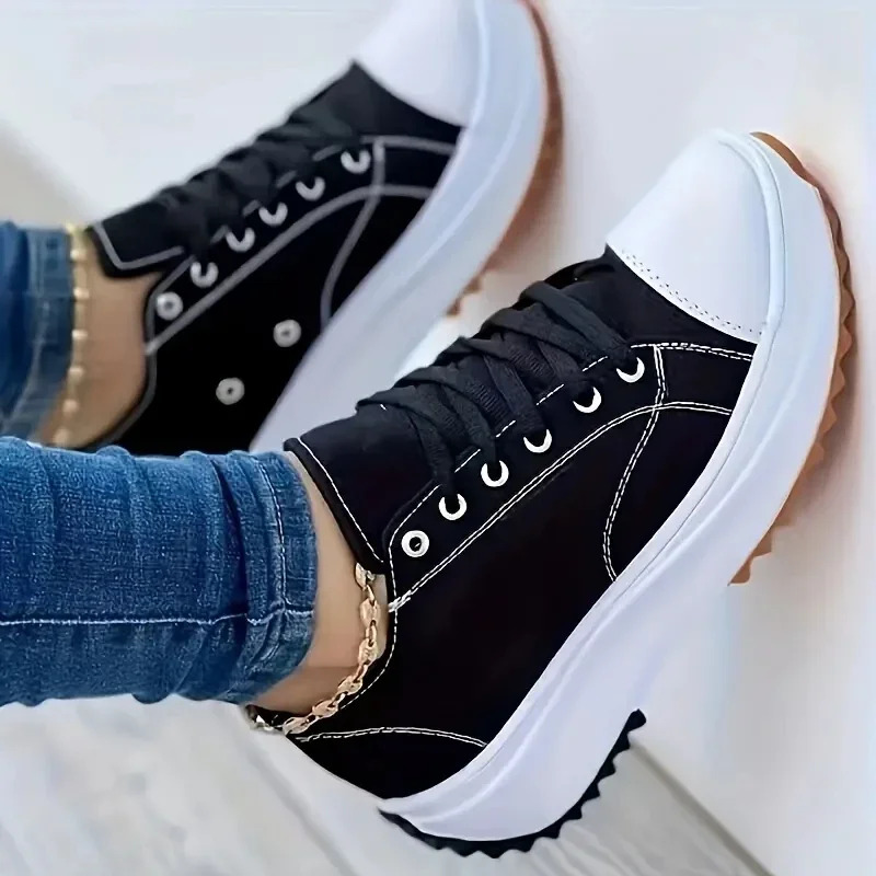 New casual sports shoes for women platform sports designer women s lace up tennis shoes trendy casual shoes