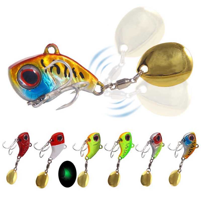 Metal VIB Lure 9g 13 g 16g 22g Fishing Lure Sinking Rotating Spoon Tail Crankbait Vibration Wobbr Pesca Fishing TackXJ241128