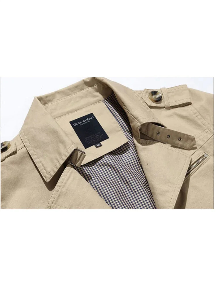 Mens Business Long Trench 2024 Casual Single Breasted Windbreaker Fashion Autumn Lapel Jackets Male Slim Overcoats Outwear 241202