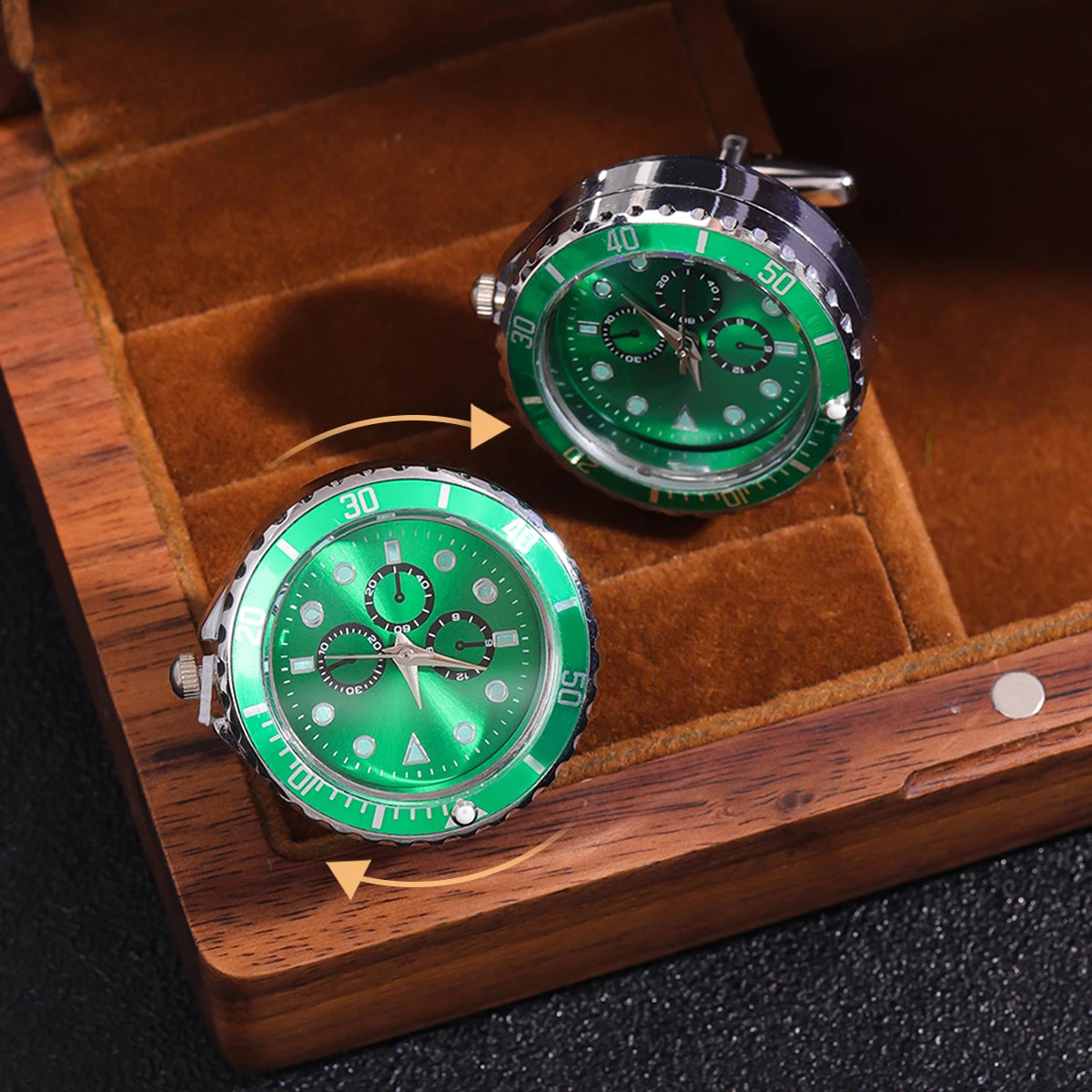 Watch cufflink set Korean version cufflinks mens French shirt accessories fashion personality novel cufflink buttons 241204
