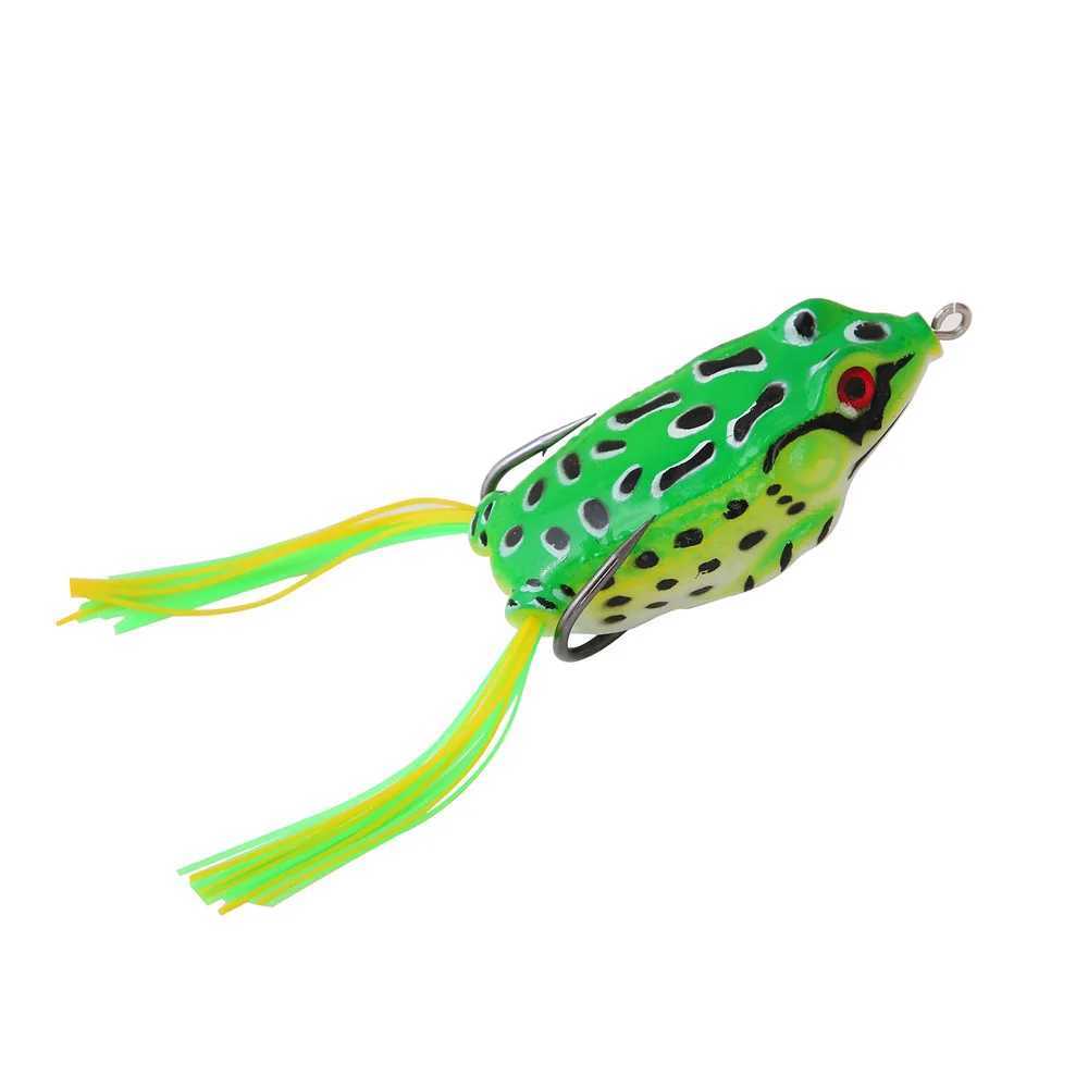 1Pcs 5g 9g 13g 17.5g Soft Frog Fishing Lures Topwater Artificial Silicone Bait with Doub Hooks Crankbait Bass Fishing TackXJ241128