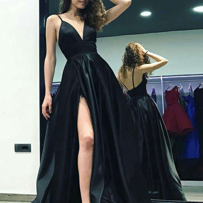 Summer 024 European and American Women's Sexy V-neck with Strap Solid Color Sleeveless Evening Dress 2024 New Casual Versatile Fashion Clothing