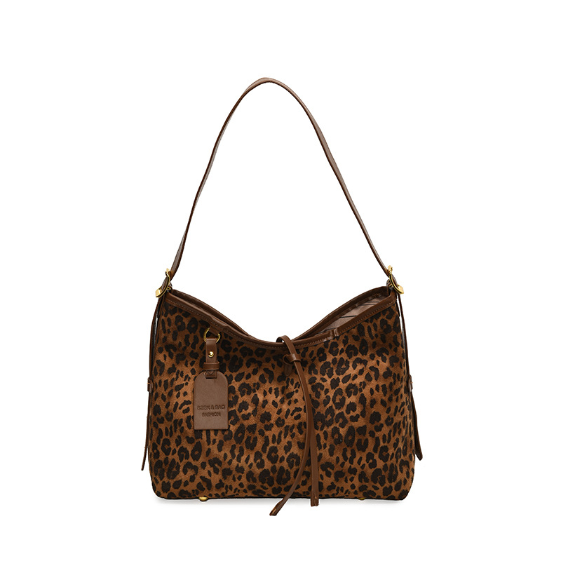 Purses for Women - Large Leopard Print Hobo Suede Tote Shoulder Bag Crossbody Handbag Fall Purse Valentine's Day