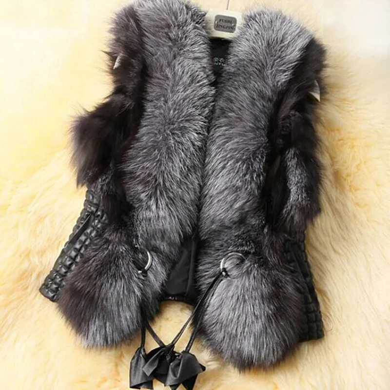 New hair womens faux fur vest jacket for autumn/winterXJ241206