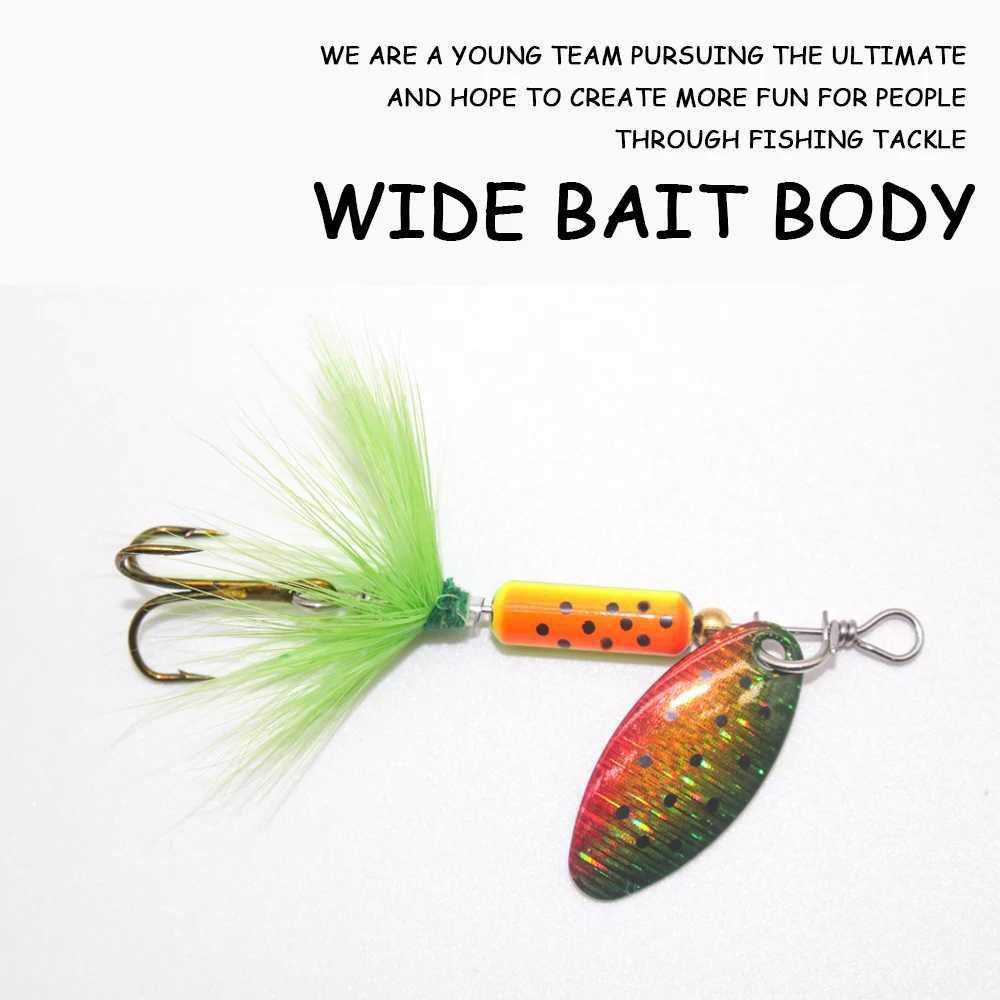 3.5g Spinner Baits Metal Sequin Feather Spoons Fishing Lure Spinneait Trout Lures Fishing LuresXJ241128