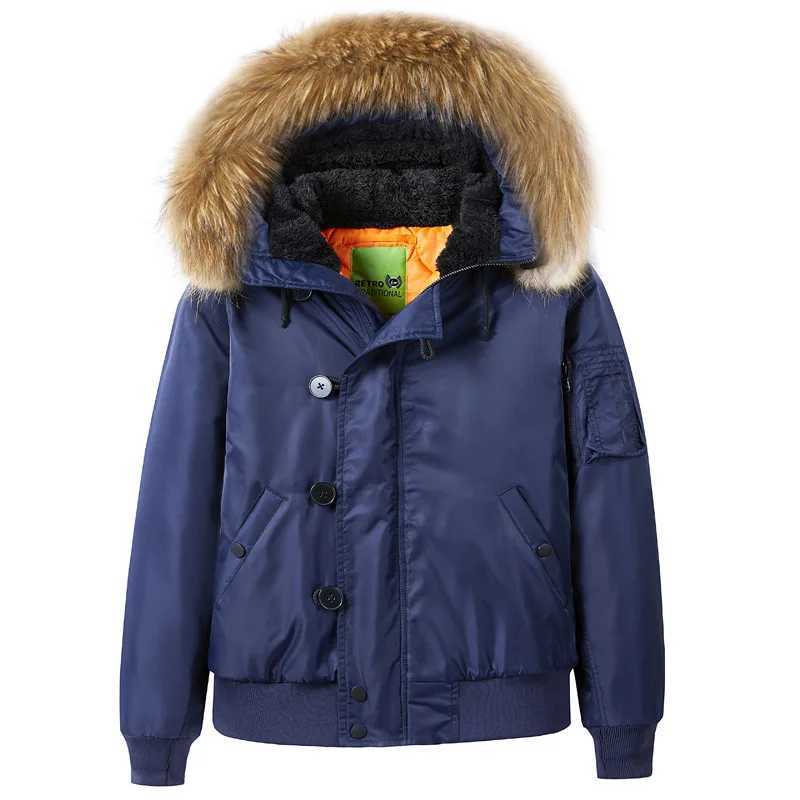 Winter Cotton Thick Pilot Jackets for Men Casual Hooded Loose Coats Baseball Jacket Mens JacketsXJ241206