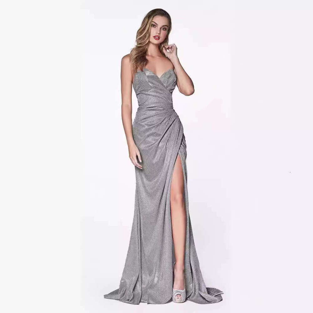 Strap, Flash Banquet Event, Elegant Look, Thin and Long Evening Dress, 2024 New Casual Fashion Trendy Clothing