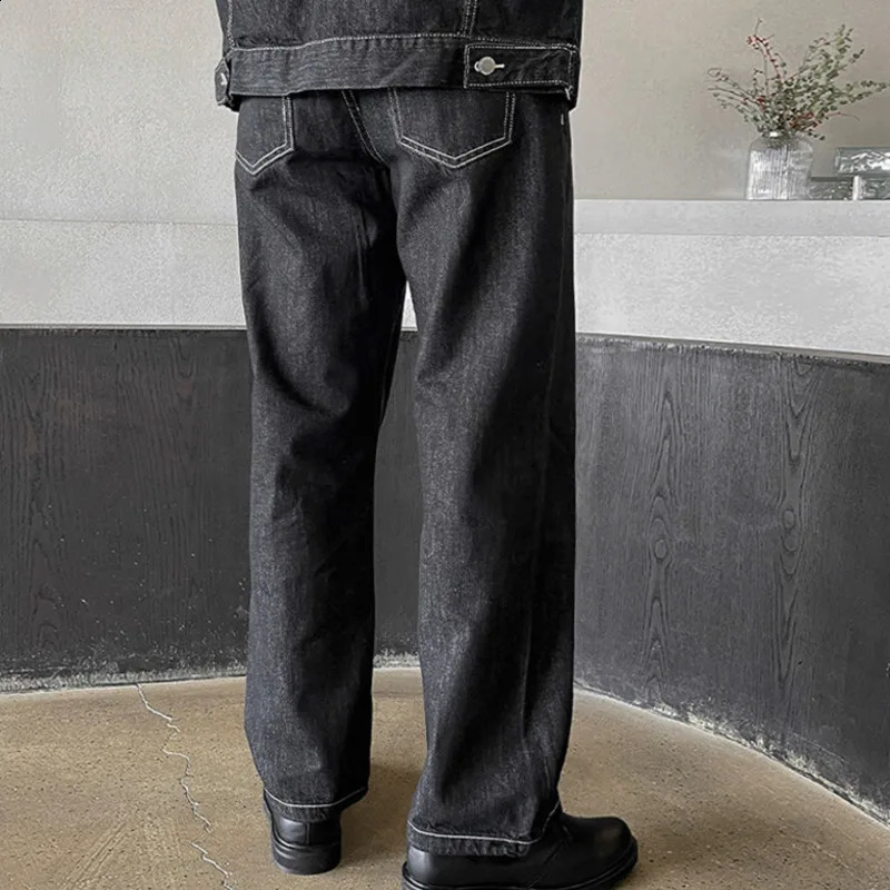 IEFB Autumn Trend Mens Denim Set Korean Style Fashion Jean Jacket Suits Straight Leg Casual Jeans Street Two Piece 9C1030 241205