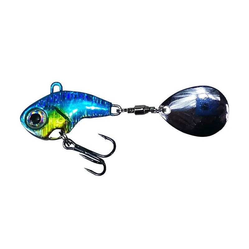 ZE Winter Fishing Lures Artificial Hard Baits Spinner Spoon Lure Wobb Rotating Metal Vib Vibration Bait 7g 10g 14g 21gXJ241128