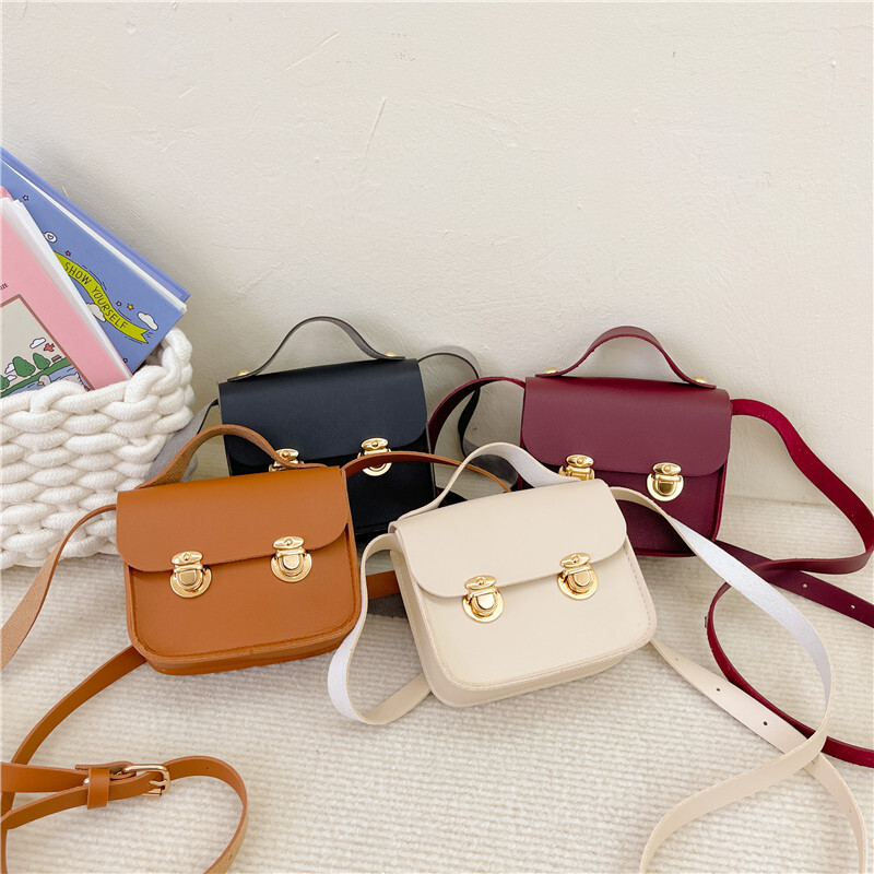New PU leather children s retro shoulder bag cute princess accessory designer coin wallet handbag women s crossbody bag bag