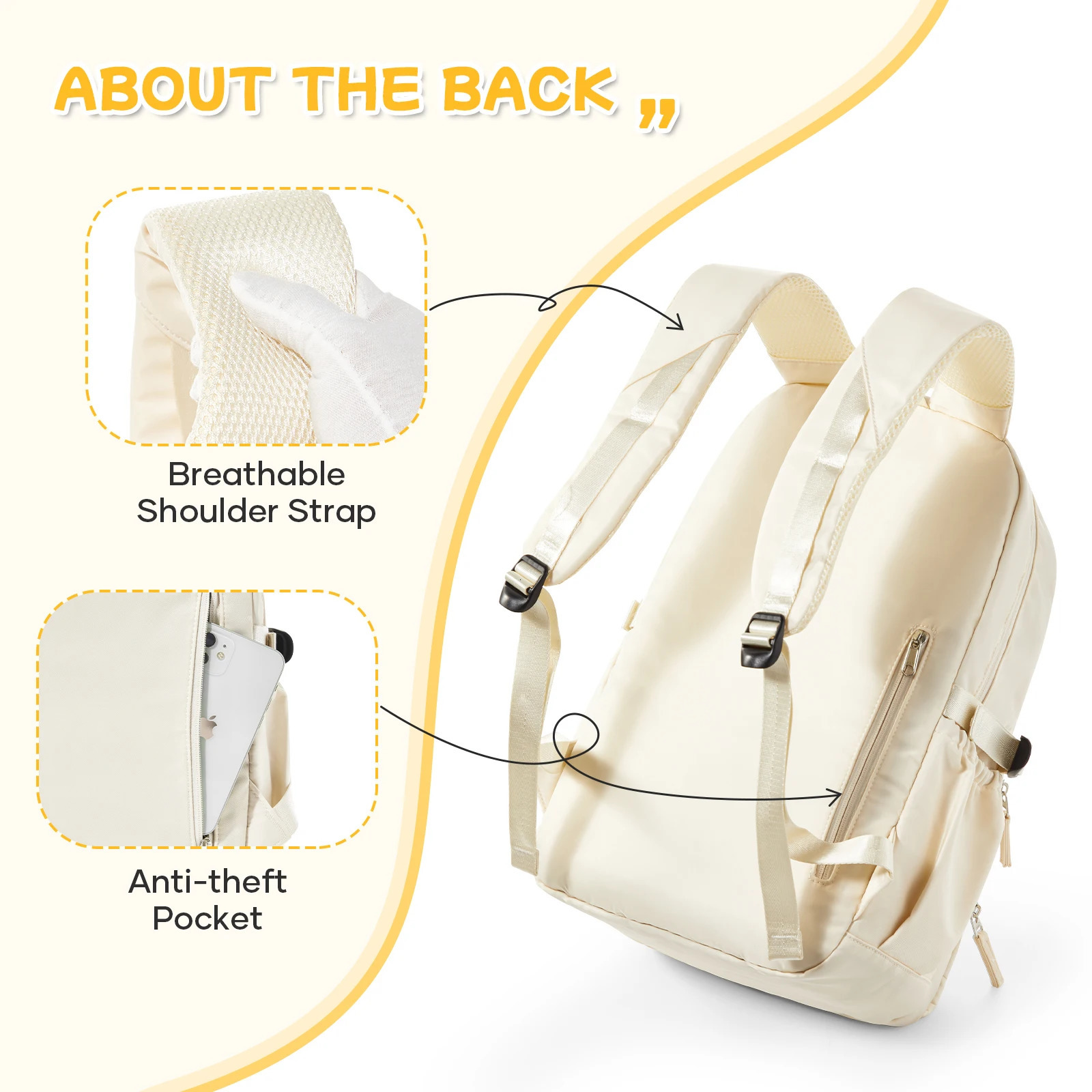 Lightweight Travel Backpack for WomenBusiness Anti Theft 15.6 inch Laptop BackpackWater Resistant College School Computer Bags 241206