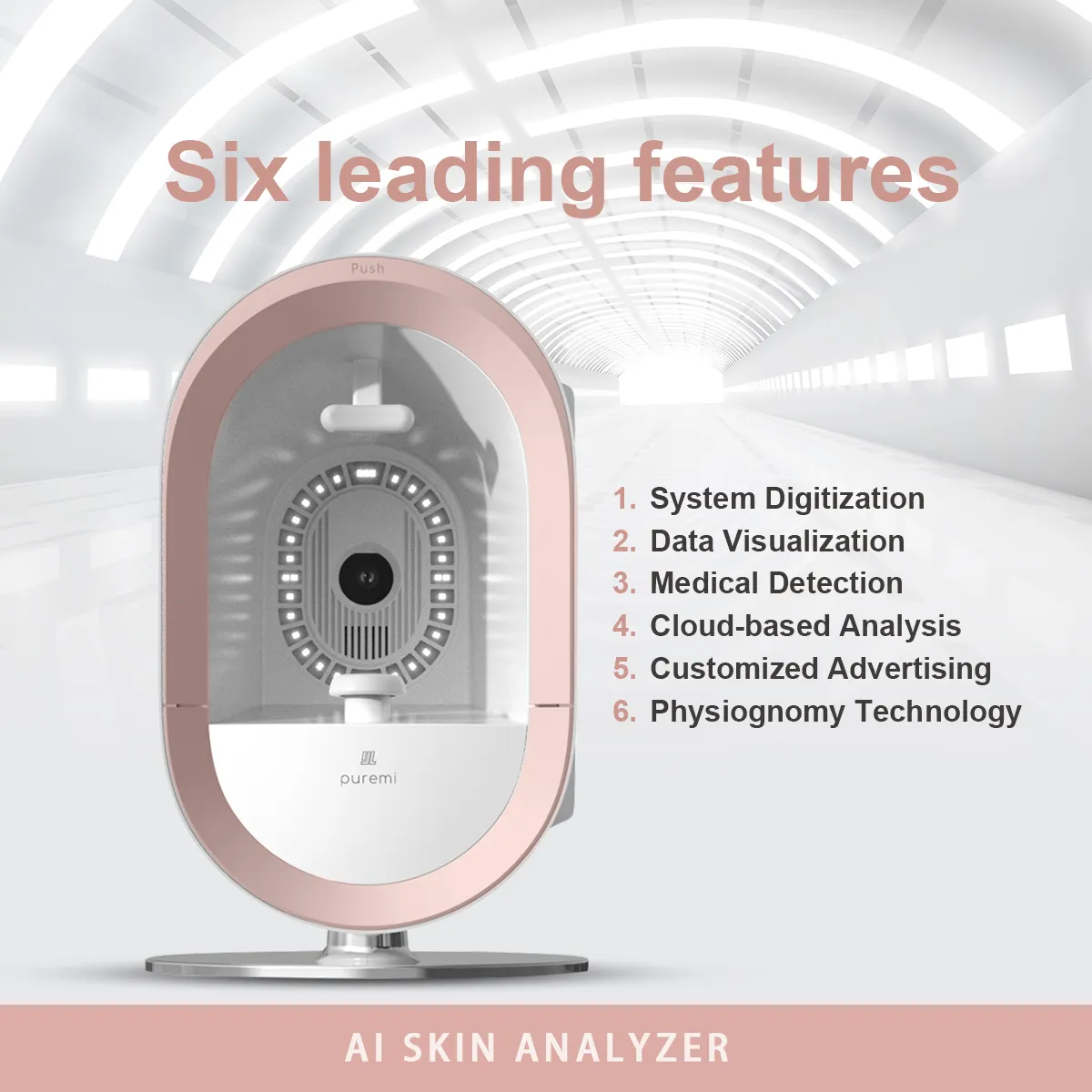 2025 Portable 3d skin analysis machine facial Uv Lcd Wifi Skin Lamp Scan skin Analyzer Machine